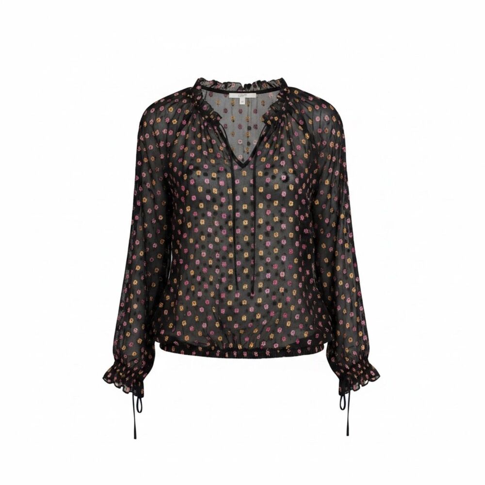 LOFT Black Top Women's Size XL Blouse Gently Used - Picture 2 of 8